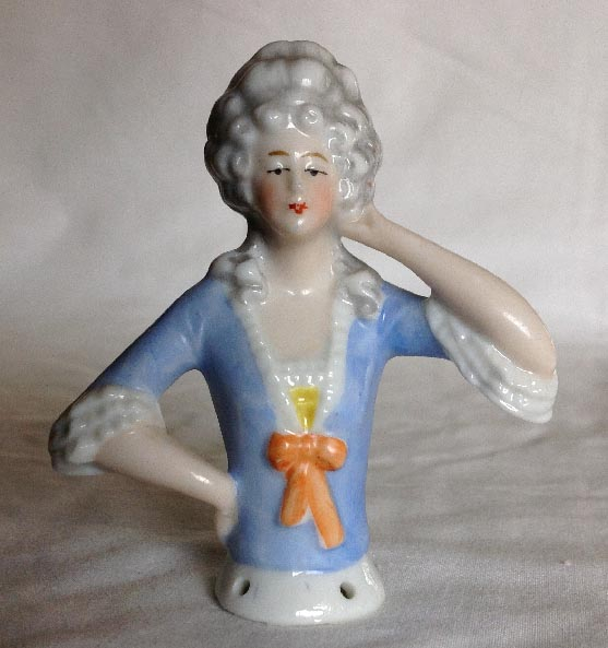 circa 1920's-30's German made Art Deco period porcelain half doll